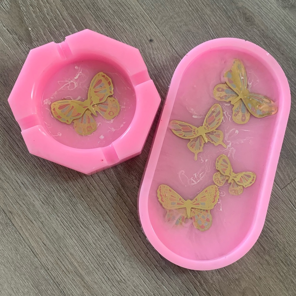 Butterfly Ashtray & Tray Set